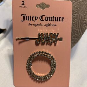Juicy Couture-Juicy  Rhinestone Bobby Pin & Round Barrette Hair Accessories